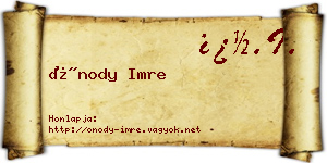 Ónody Imre névjegykártya